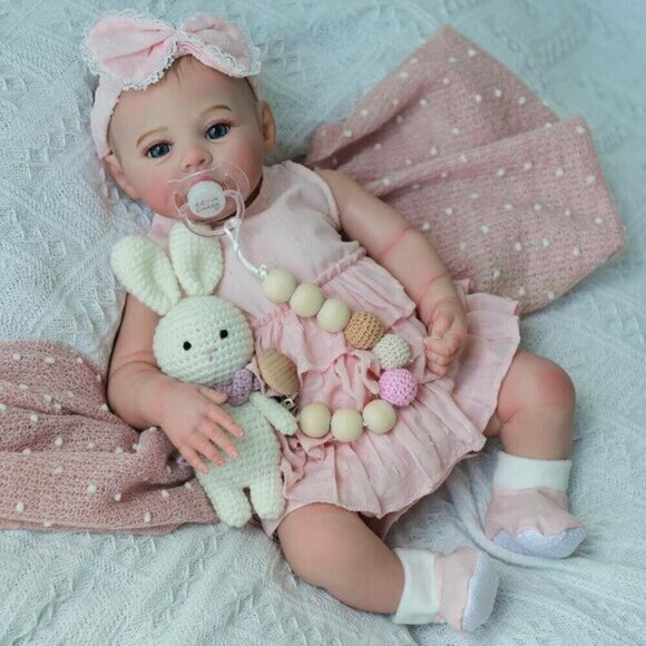 Other - Realistic 18" Reborn Baby Doll Girl - Lifelike Newborn, Soft Weighted Body, Gift